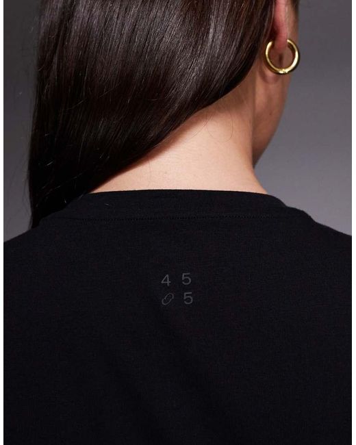 4505 Black Curve Fitted Cotton Everyday T-shirt With Quick Dry Finish