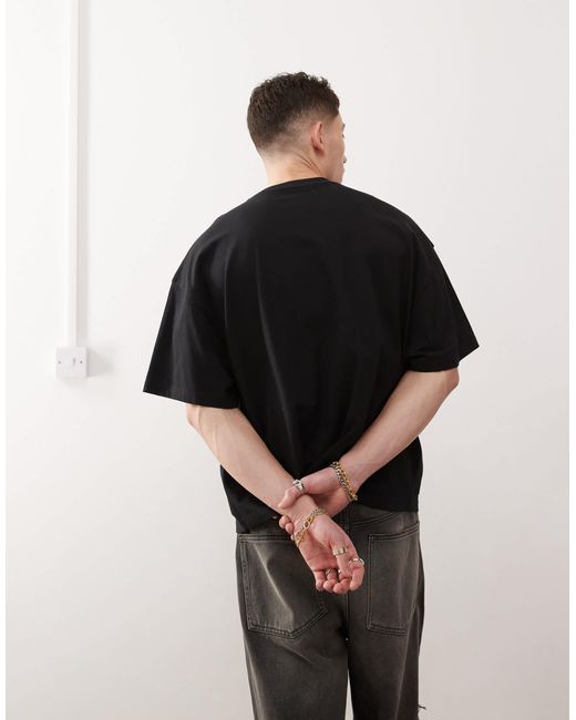 Collusion – kastiges t-shirt im skater-stil in Black für Herren