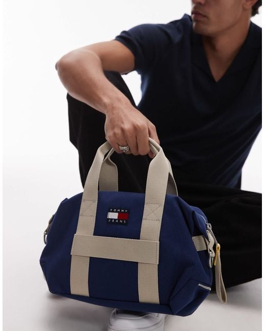 Tommy Hilfiger Blue Retro Mini Duffle Bag for men