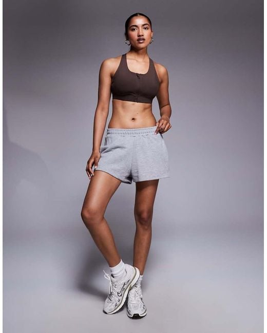 4505 Gray Icon High Support Active Sports Bra With Removable Padding