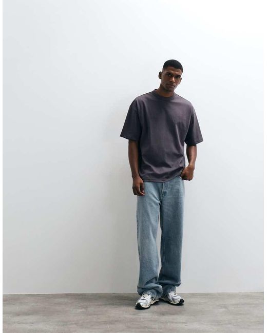 ASOS Gray Breathemaxtm Heavyweight Oversized T-shirt for men