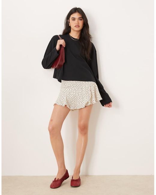 ASOS Black Long Sleeve Boxy Cropped T-shirt