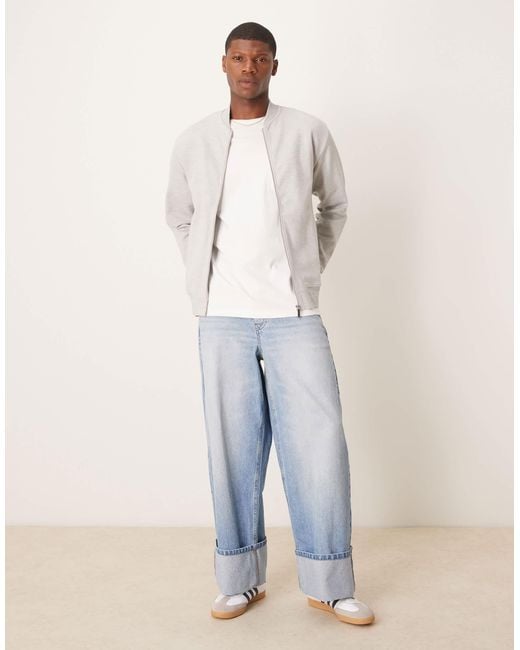 SELECTED Natural Jersey Bomber Jacket for men