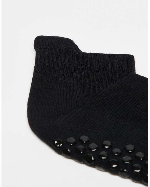 4505 Black 2 Pack Pilates Grip Ankle Sock