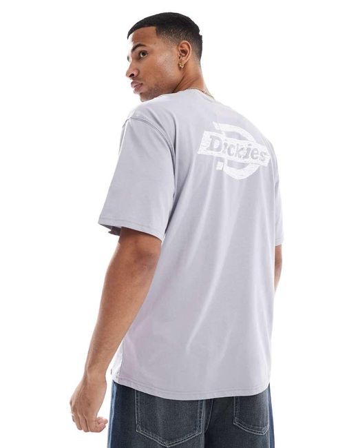 Dickies Blue Heritage Crayon Back Print Logo T-Shirt