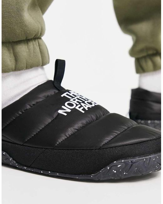 The North Face Green Nuptse Down Insulated Slip On Mules for men