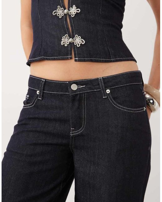 Tiger Mist Blue Tilda Wide Leg Turnup Hem Jeans Co-Ord