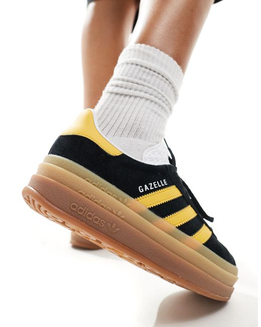 Gazelle bold - baskets à plateforme - et doré Adidas Originals en coloris Black