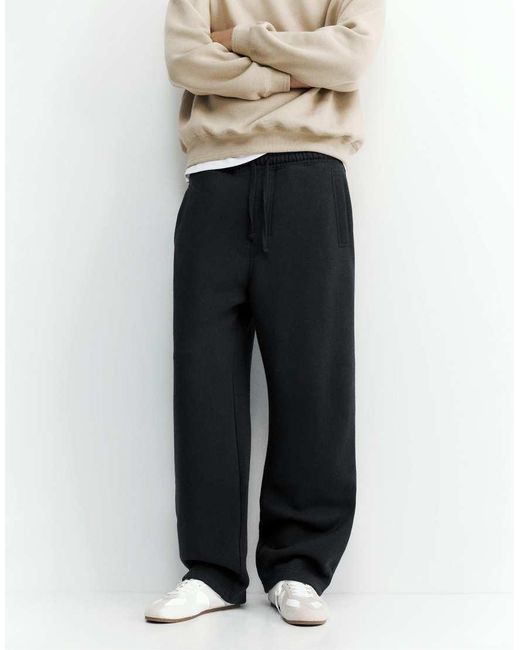 Joggers Ampi Neri di Pull&Bear in White da Uomo
