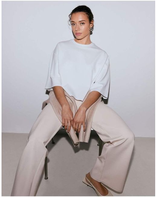 Aim'n White Luxe Boxy Short Sleeve