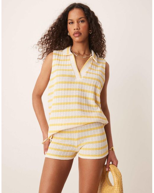 ASOS Natural Micro Short Co-ord