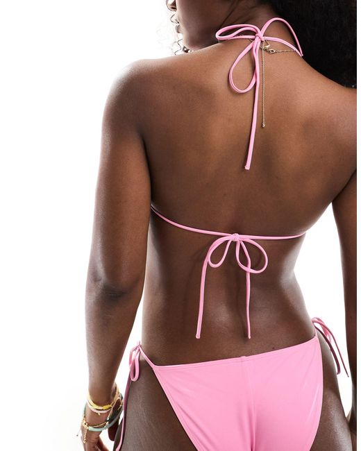 Monki Pink – triangel-bikinioberteil