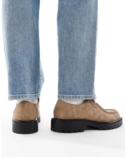 ASOS Blue Lace-up Apron Shoes for men