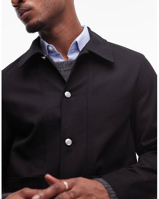 ARKET Black Heavy Twill Workwear Overshirt for men