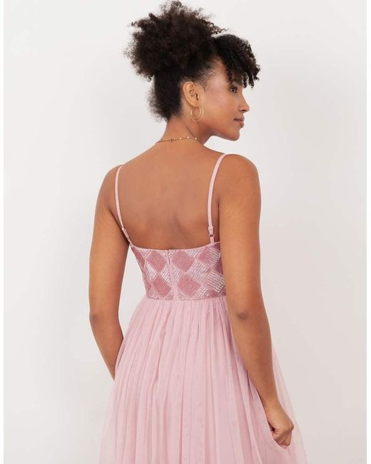 Maya Pink Embellished Cami Maxi Dress