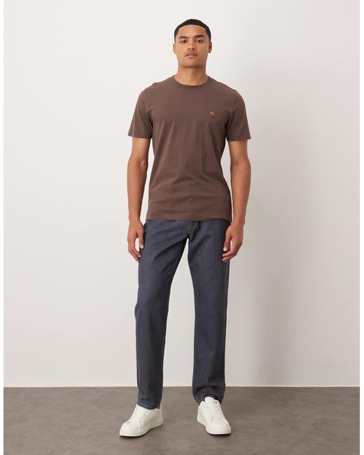 Abercrombie & Fitch Brown Short Sleeve Chest Logo T-Shirt for men