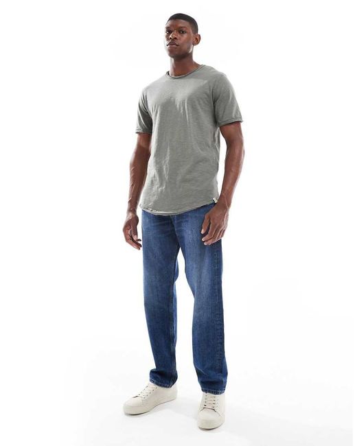 Only & Sons Basic T-Shirt in het Gray voor heren
