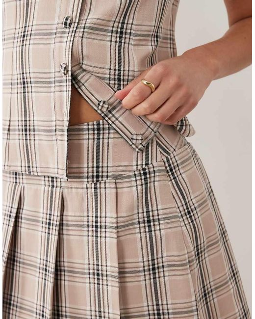 Miss Selfridge Natural Tailored Mini Skirt Co-Ord