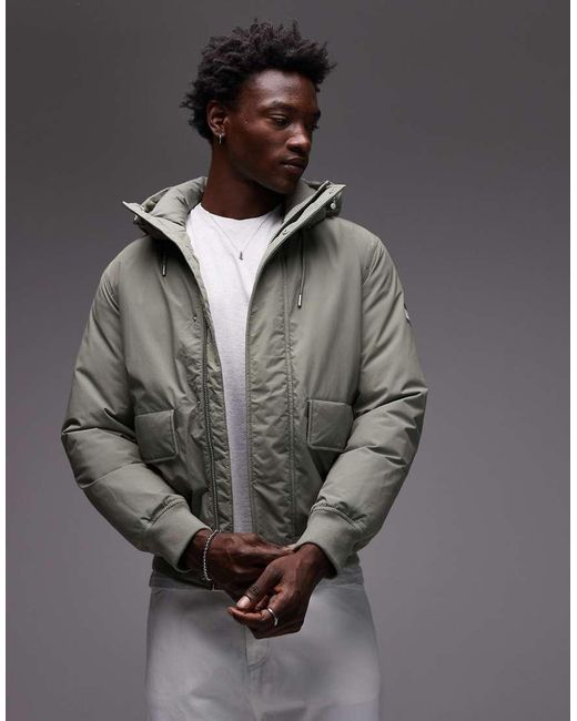 Tommy Hilfiger Gray City Bomber Jacket for men