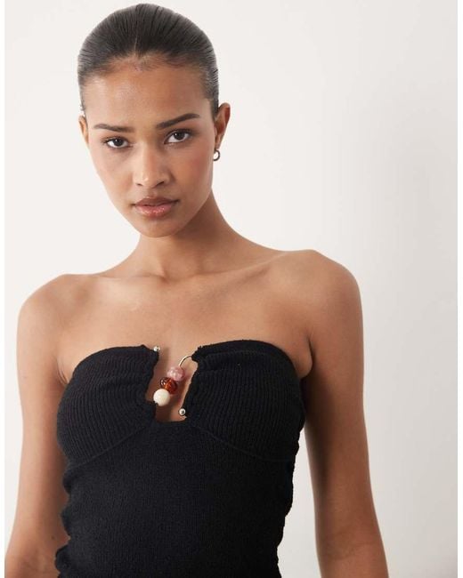 Cotton On Black Metal Trim Knit Bandeau