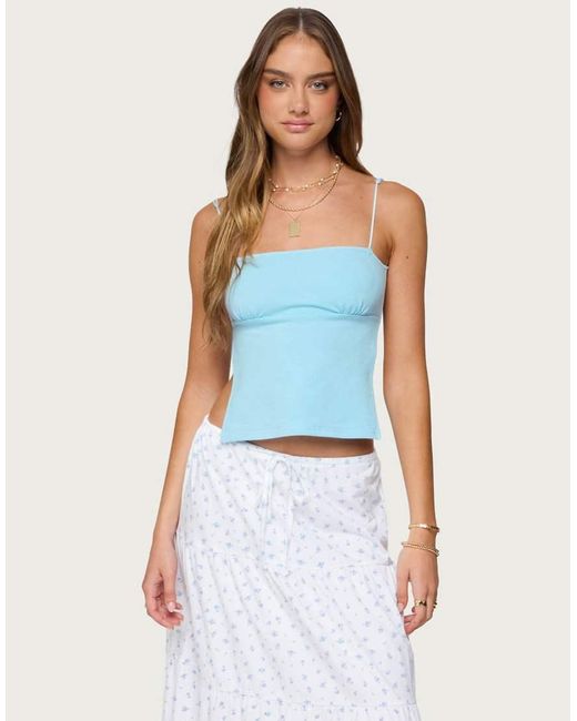 Edikted Blue Jinx Open-Back Top