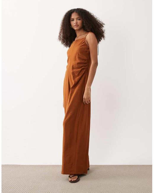 ASOS Brown Square Neck Cami Jumpsuit