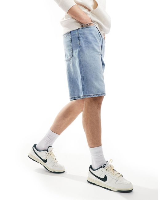 Weekday Blue Galaxy Loose Fit Denim Shorts for men