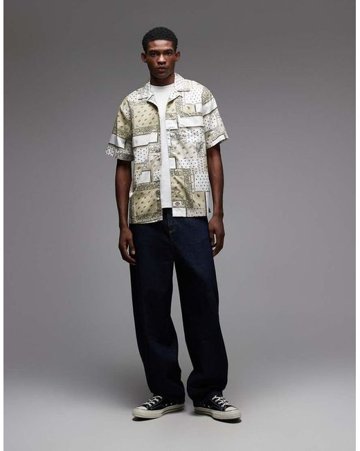 Dickies Gray Glandorf Short Sleeve Patch Shirt for men