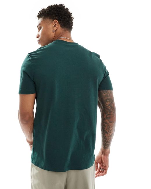 T-shirt girocollo scuro di ASOS in Green da Uomo