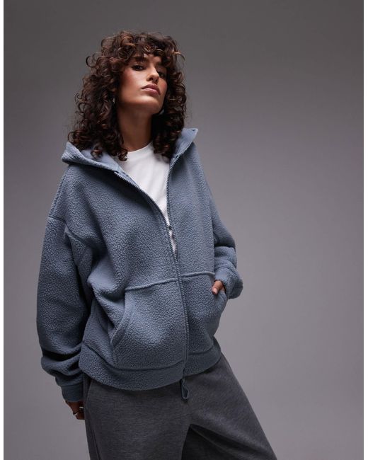 Topshop zip through hoodie sale