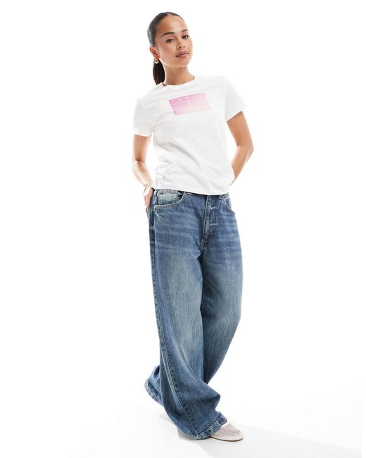 Tommy Hilfiger White Gradient Flag T-shirt