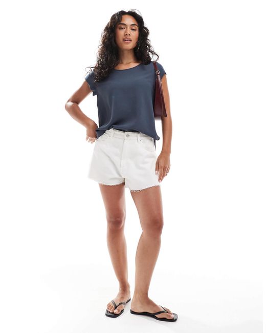 ONLY Blue Zip Back Blouse