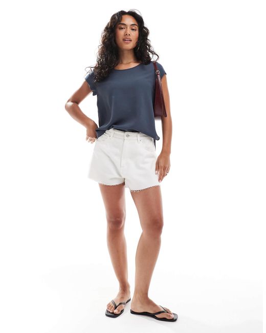 ONLY Blue Zip Back Blouse