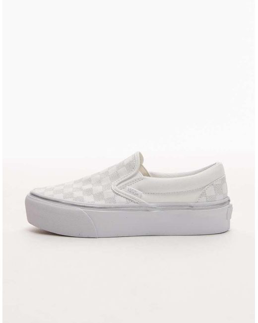 Vans Metallic Classic Platform Slip On Trainers