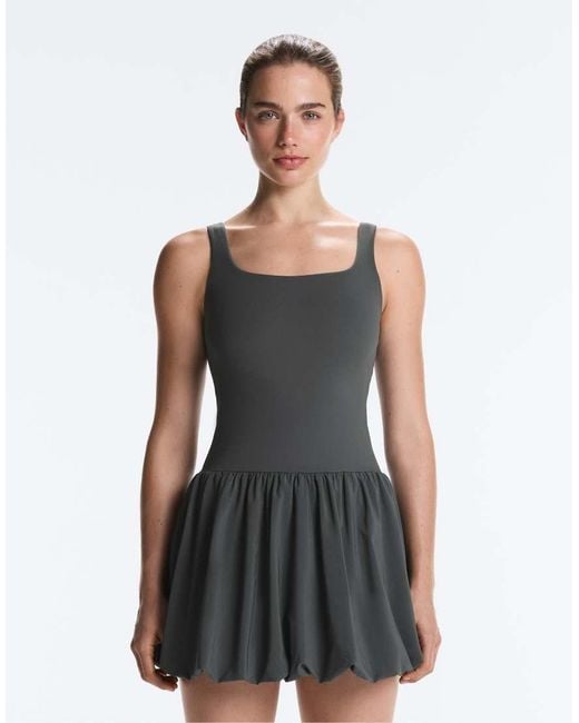 Oysho Black Comfortlux Short Balloon Dress