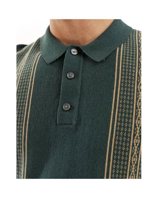 Abercrombie & Fitch – gestricktes polohemd in Green für Herren