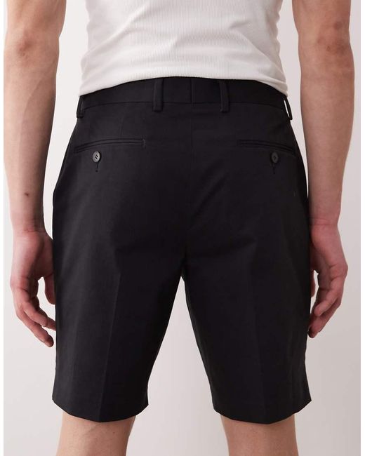 ASOS Blue Tailored Cotton Rich Slim Chino Shorts for men