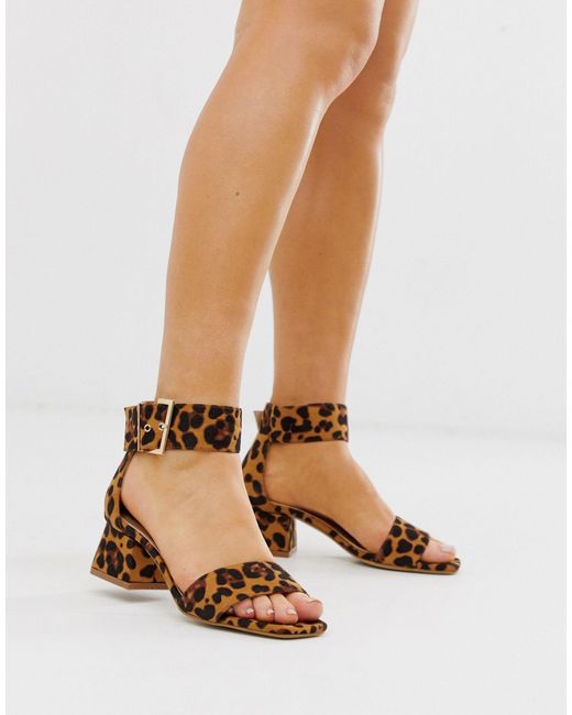 leopard print sandals wide fit