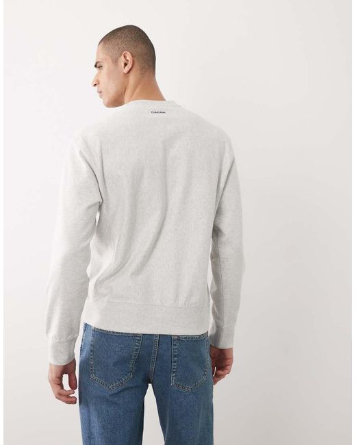 Calvin Klein White Graphic Sweatshirt for men