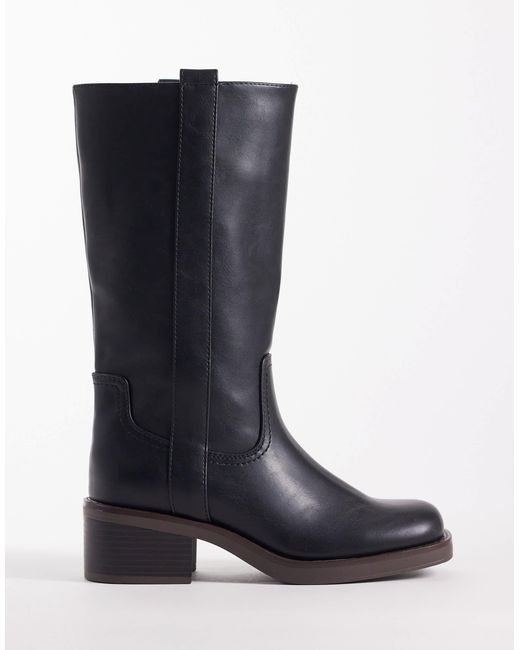 ASOS Blue Cherry Pull On Trucker Boots