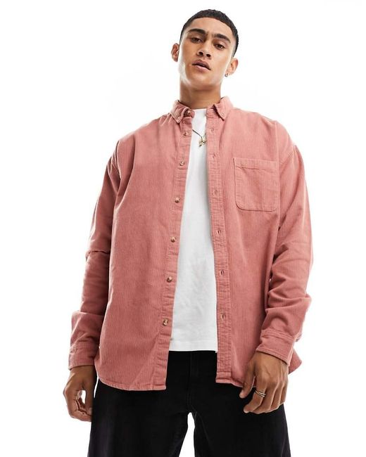 Camisa Extragrande Estilo 90S De Pana De De ASOS de hombre de color Pink