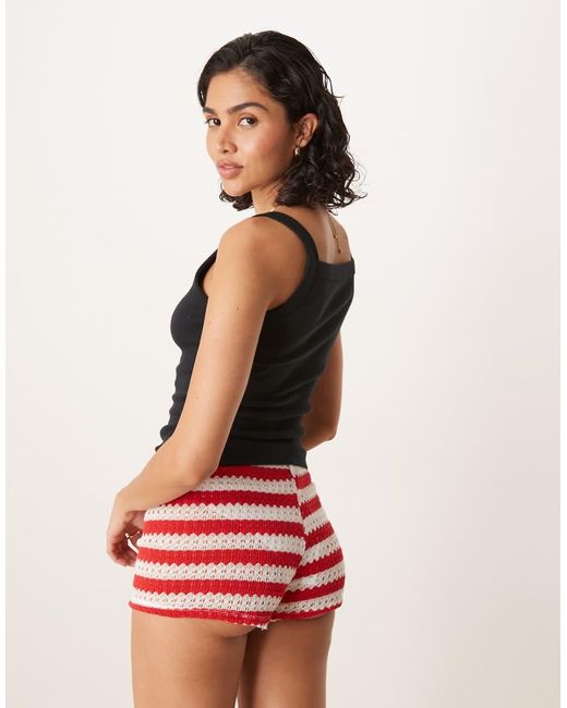 Abercrombie & Fitch Red High Neck Rib Tank Top