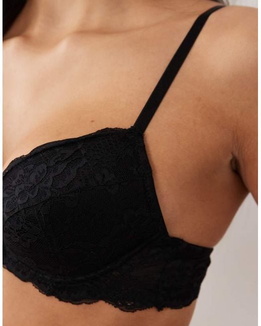 Boux Avenue Black Mollie Lace Plunge Bra