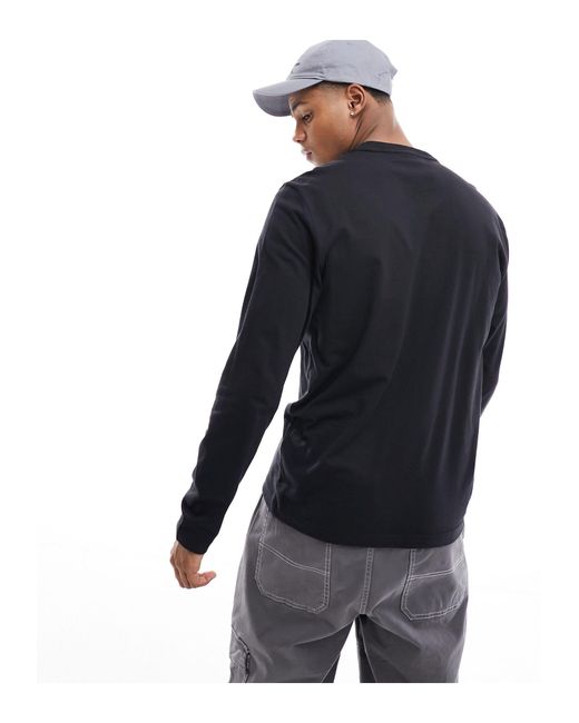 Calvin Klein Black Cut Through Logo Long Sleeve T-shirt for men