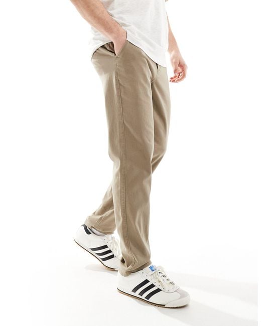 Intelligence - ollie - pantalon chino coupe classique - beige Jack & Jones pour homme en coloris White