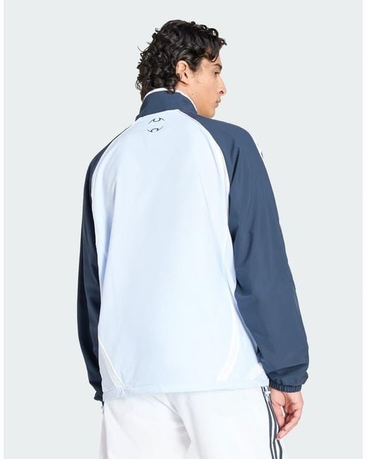 Adidas Originals Blue Teamgeist Half Zip Sweatshirt for men