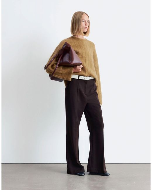 & Other Stories Natural Supersoft Fluffy Mohair And Wool Wide Rib Sweater