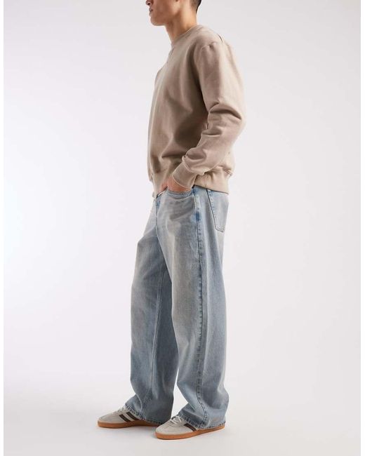 ASOS Natural Baggy Jeans for men