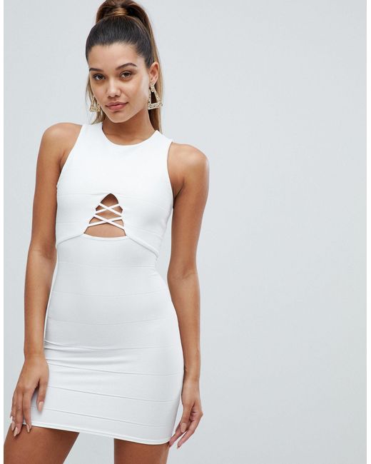 missguided white bodycon dress