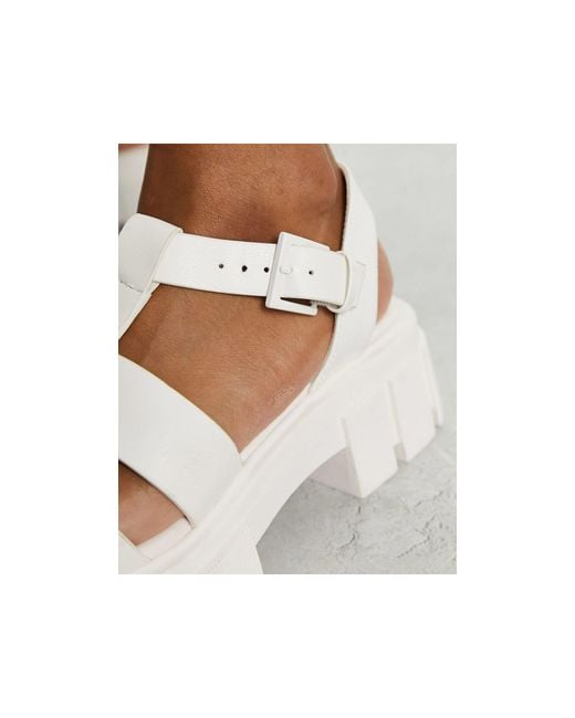 Stradivarius White – sandalen